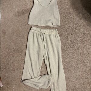 Women's Cream Knit Lounge Set size xs